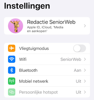 Ingelogd met Apple ID controleren